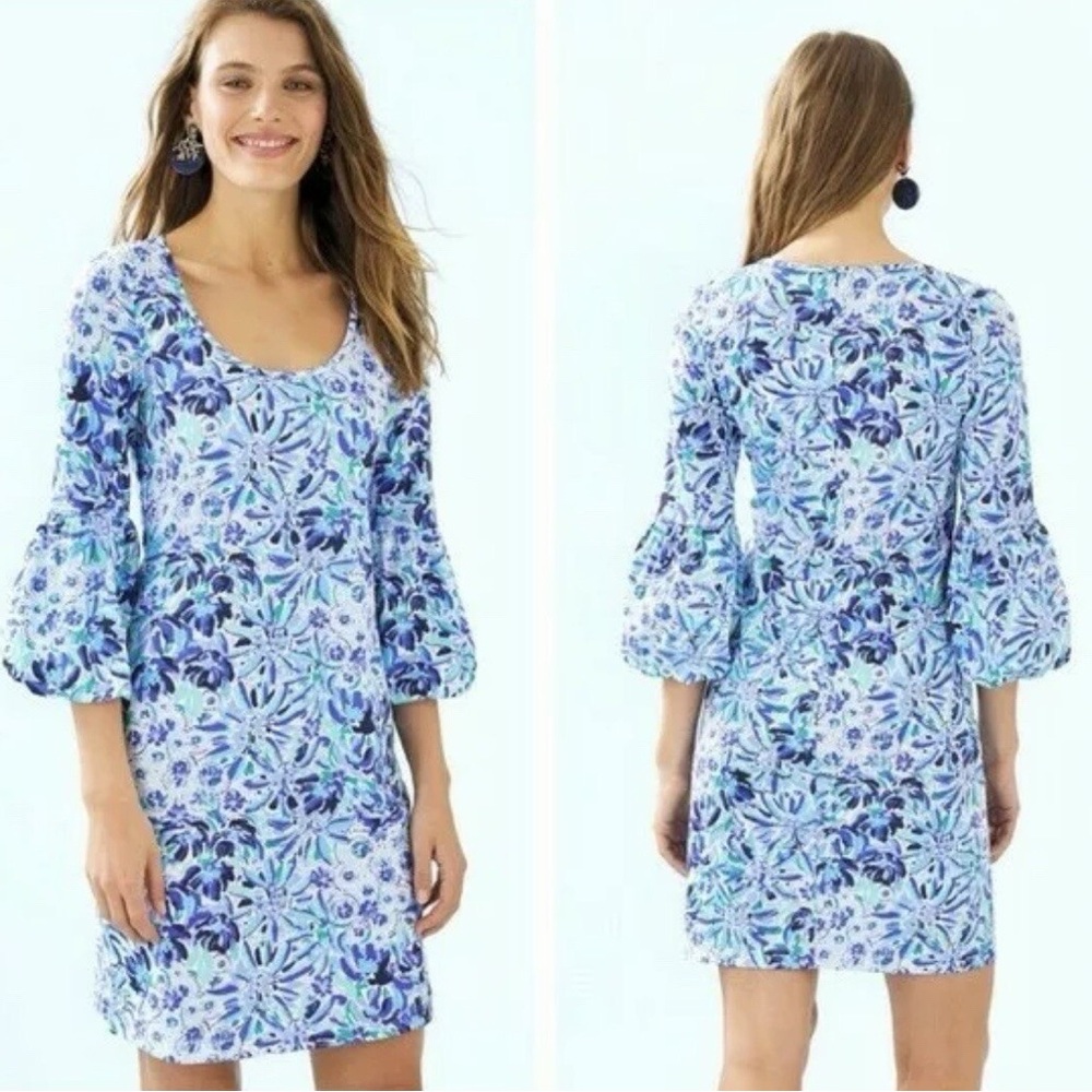 Lilly Pulitzer Carlile Dress Iris Blue High Maintenance. XXS